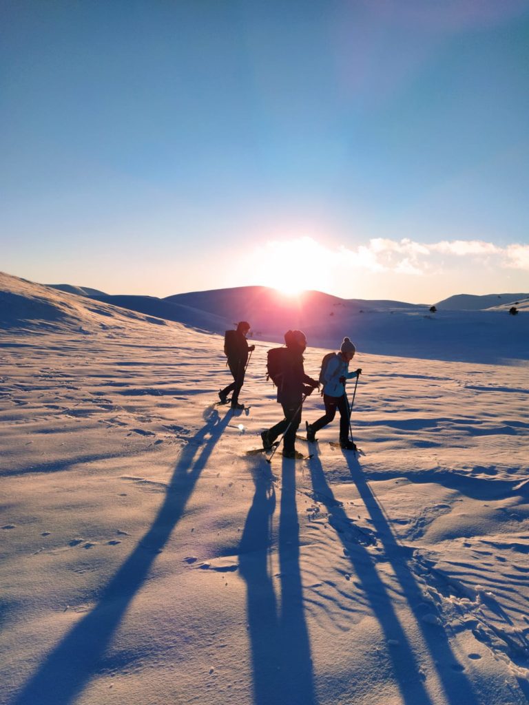 campo imperatore al tramonto gran sasso