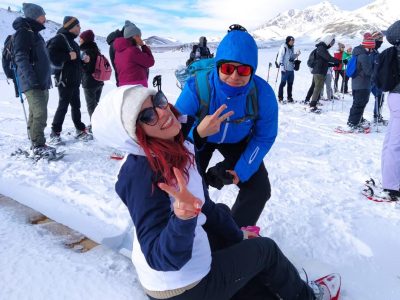ciaspolata Campo Imperatore coppia