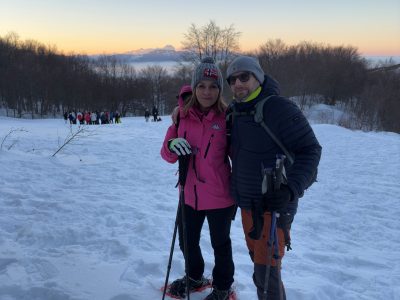 ciaspolata maiella tramonto pietra capanna2